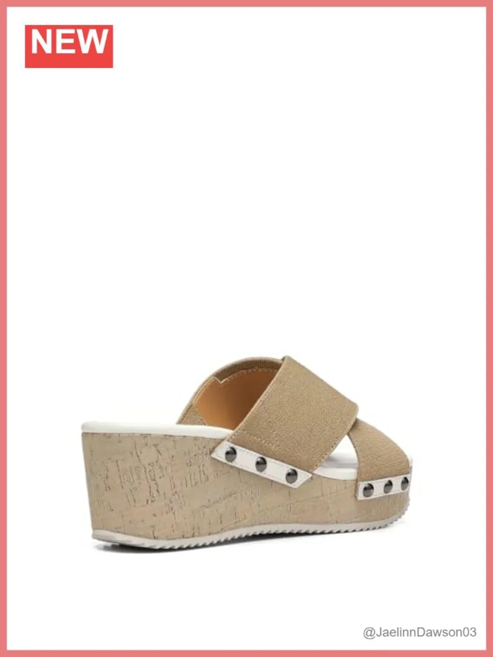 Women's Wedge Sandals Cork Platform Memory Foam Slip On